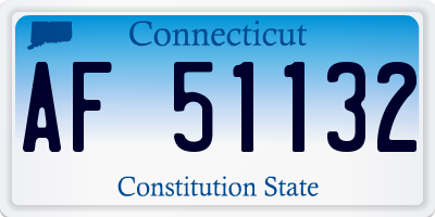 CT license plate AF51132