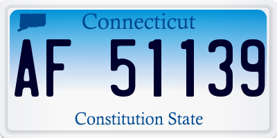 CT license plate AF51139