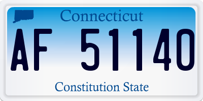 CT license plate AF51140