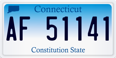 CT license plate AF51141