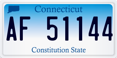 CT license plate AF51144
