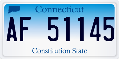 CT license plate AF51145