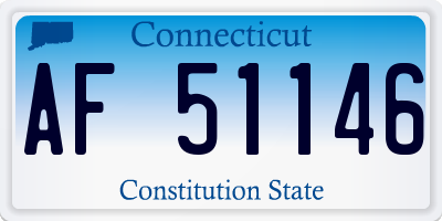 CT license plate AF51146