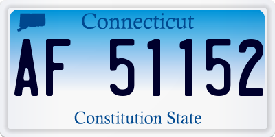 CT license plate AF51152