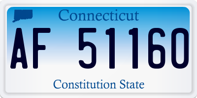 CT license plate AF51160