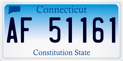 CT license plate AF51161