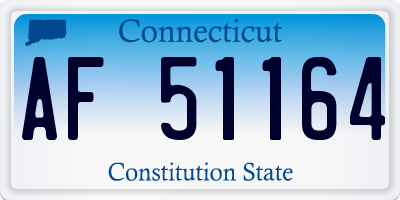 CT license plate AF51164