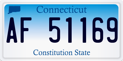 CT license plate AF51169