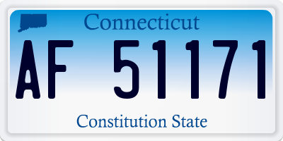 CT license plate AF51171