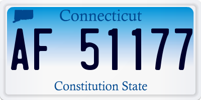 CT license plate AF51177