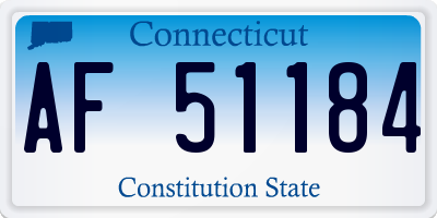 CT license plate AF51184