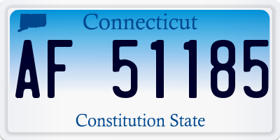 CT license plate AF51185