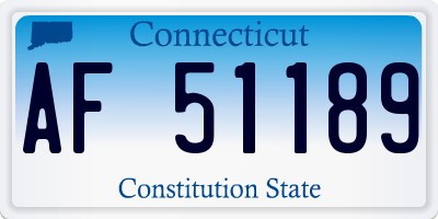 CT license plate AF51189