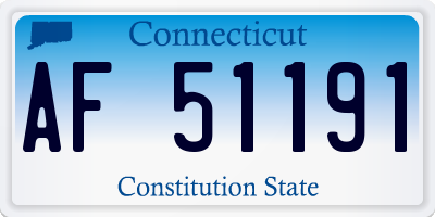 CT license plate AF51191