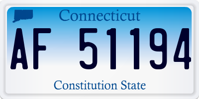 CT license plate AF51194