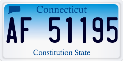CT license plate AF51195