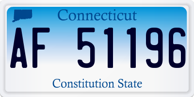 CT license plate AF51196