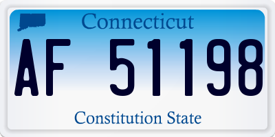 CT license plate AF51198