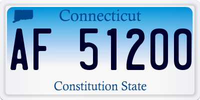 CT license plate AF51200
