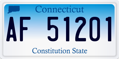 CT license plate AF51201
