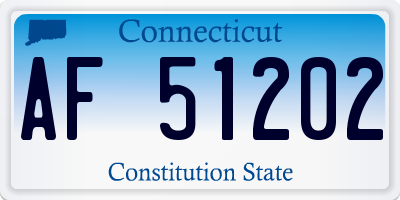 CT license plate AF51202