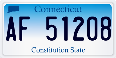 CT license plate AF51208