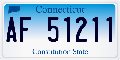 CT license plate AF51211