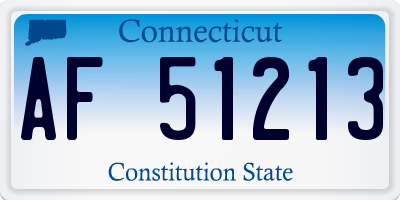 CT license plate AF51213