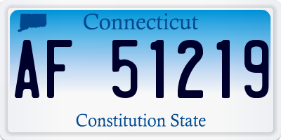 CT license plate AF51219