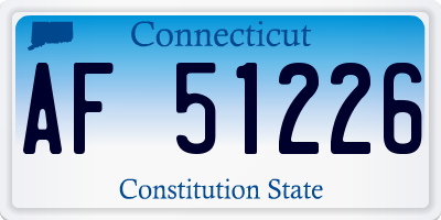 CT license plate AF51226