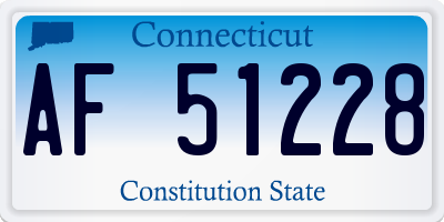 CT license plate AF51228