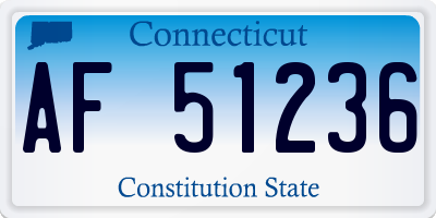 CT license plate AF51236