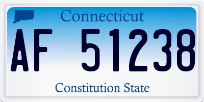 CT license plate AF51238