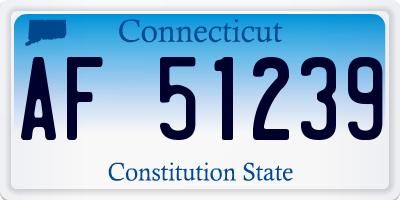 CT license plate AF51239