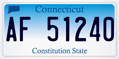 CT license plate AF51240