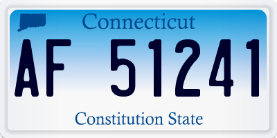 CT license plate AF51241