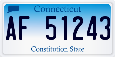 CT license plate AF51243