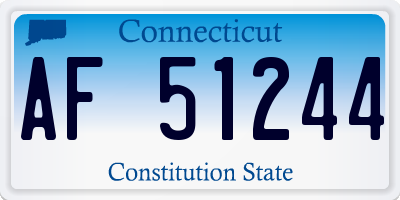 CT license plate AF51244