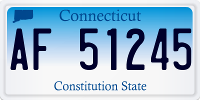 CT license plate AF51245