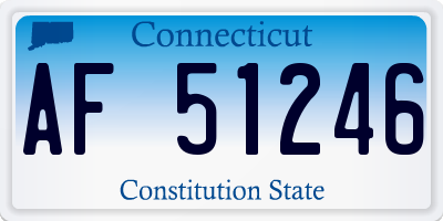 CT license plate AF51246