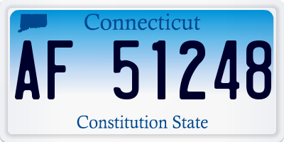CT license plate AF51248