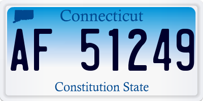 CT license plate AF51249