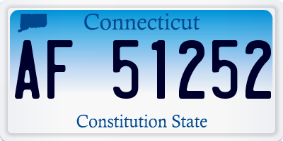 CT license plate AF51252