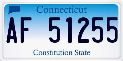 CT license plate AF51255