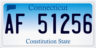 CT license plate AF51256