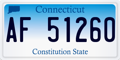 CT license plate AF51260