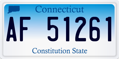 CT license plate AF51261