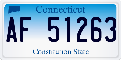 CT license plate AF51263