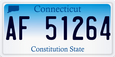 CT license plate AF51264