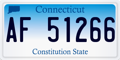 CT license plate AF51266